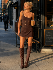 Anya Crystal Flower Mini Dress