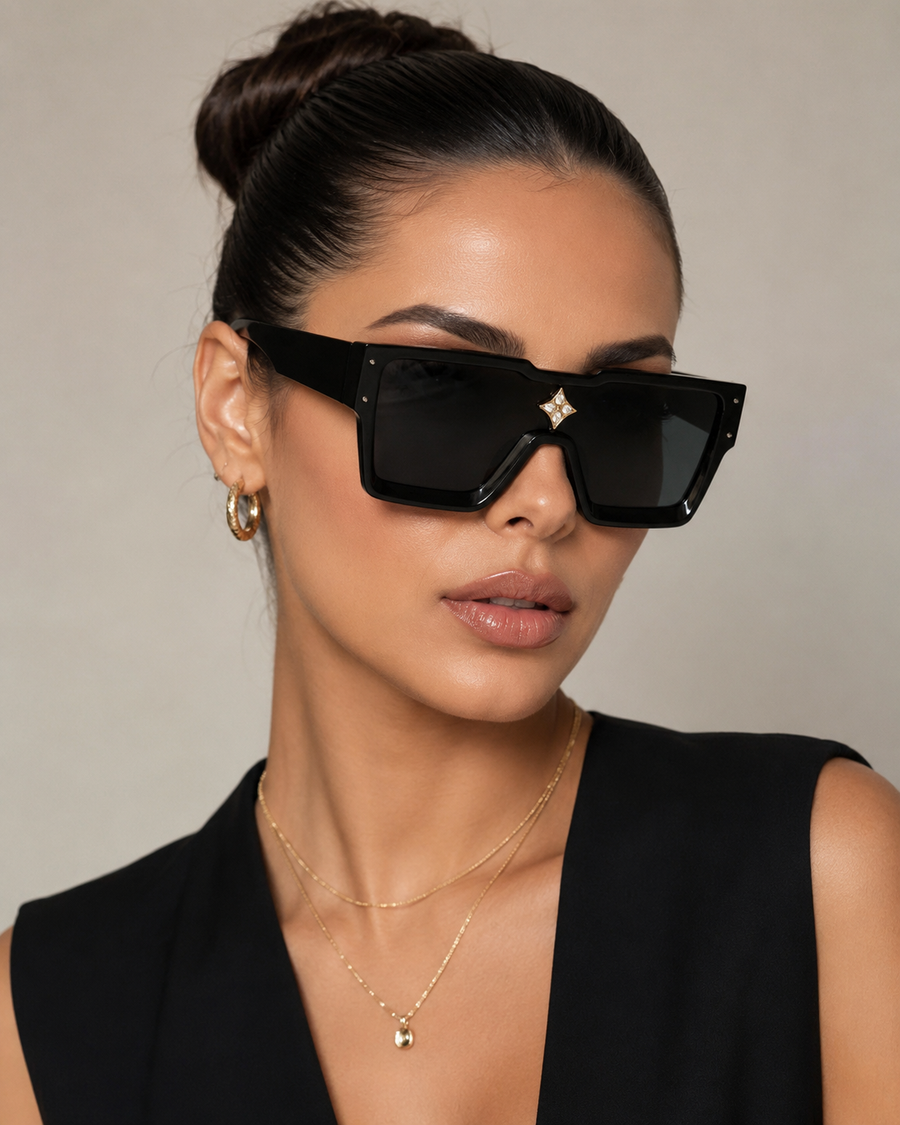 Bria Crystal Square Sunglasses
