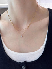 Cassia Layered Crystal Necklace product view 12