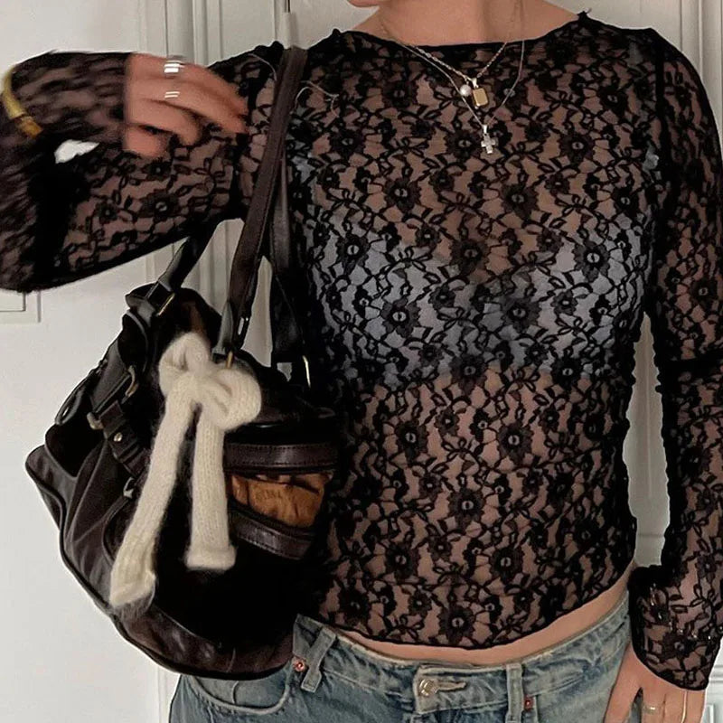 Amelie Sheer Lace Top product view 6