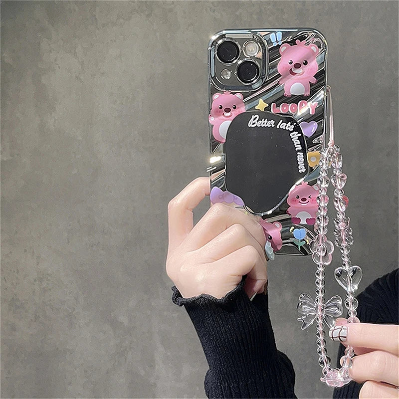 Model wearing the Pippa Butterfly Phone Charm