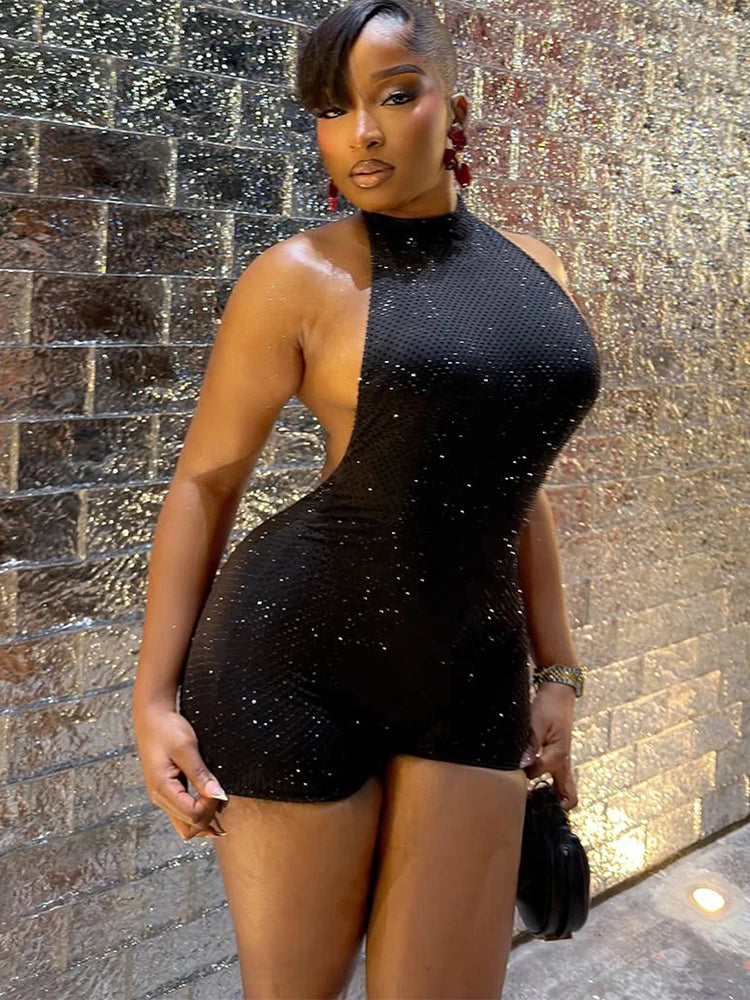 Lyra Glitter Halter Playsuit — alternate view 3