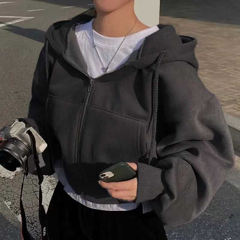 Nola Cropped Zip Hoodie product view 9