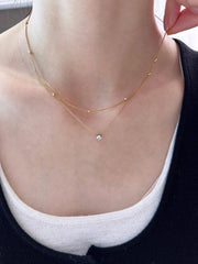 Cassia Layered Crystal Necklace product view 11