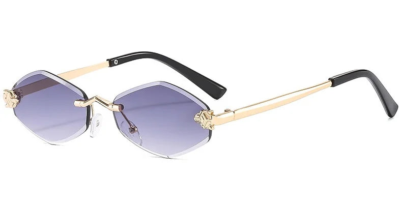 Gia Rimless Diamond Sunglasses — alternate view 8