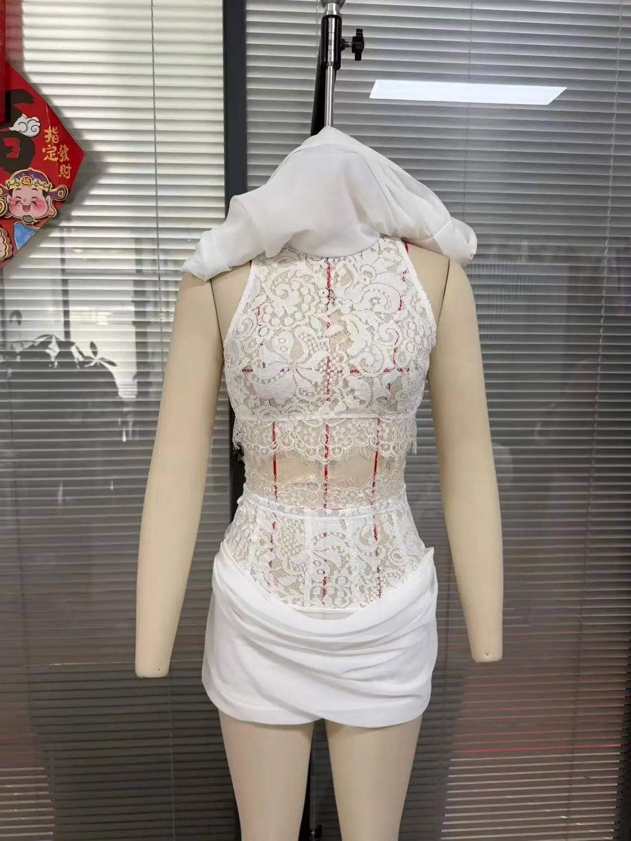 Allegra Lace Ruched Mini Co-Ord product view 10