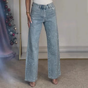 Valentina Crystal Straight Jeans — alternate view 3