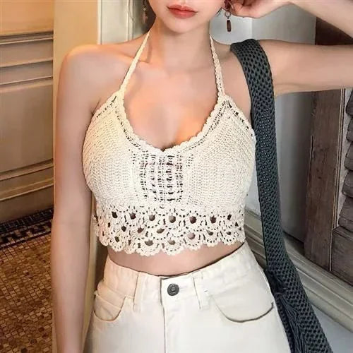 Maeve Sheer Lace Crop Top — alternate view 2