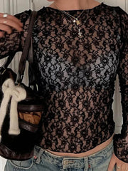 Amelie Sheer Lace Top product view 1