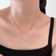 Cassia Layered Crystal Necklace product view 14