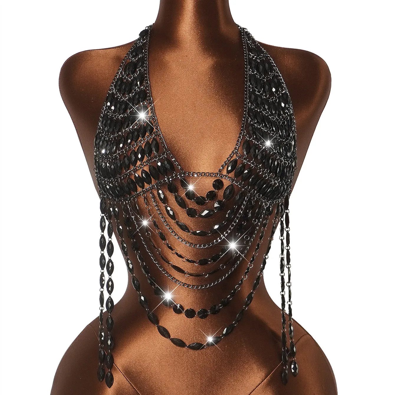 Aurelia Crystal Fringe Halter — alternate view 6