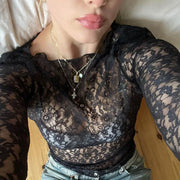 Amelie Sheer Lace Top product view 16