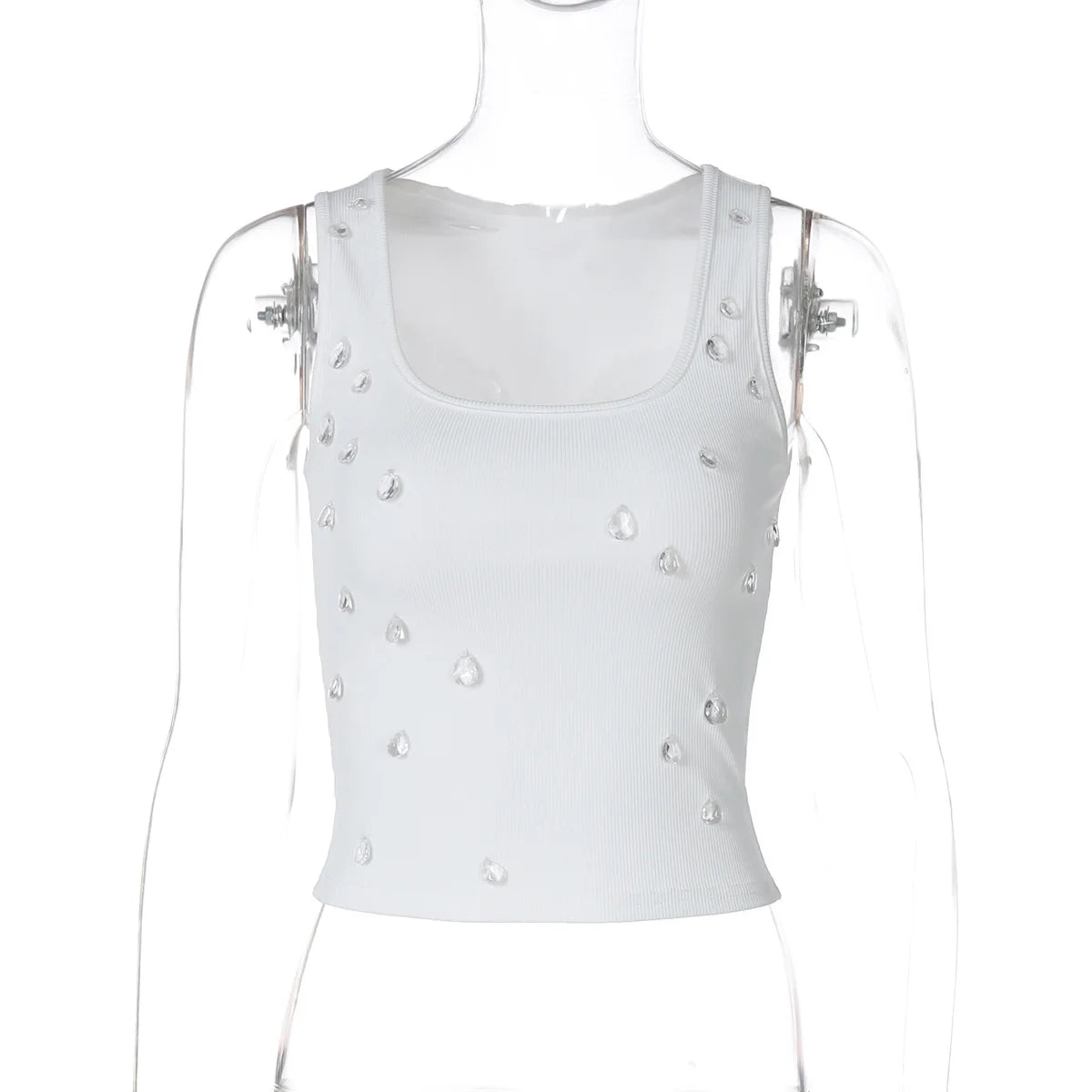 Inez Crystal Ribbed Tank product view 6