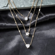 Delia Layered Crystal Necklace product view 8