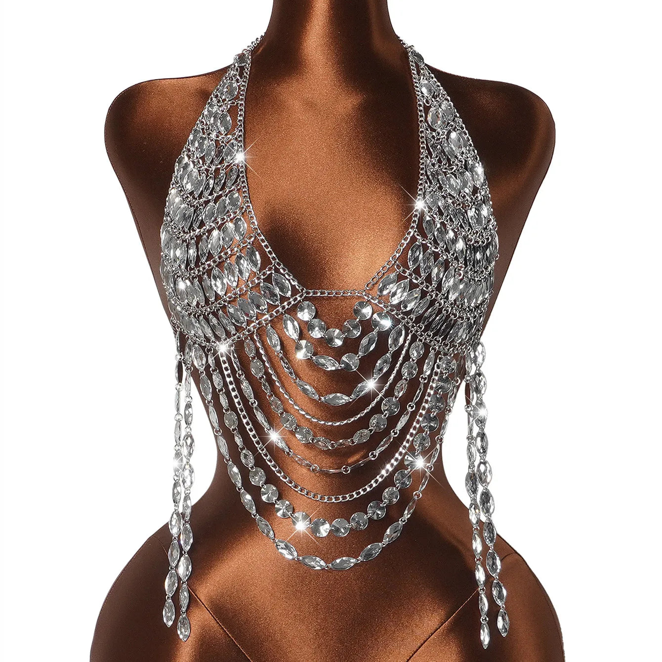 Aurelia Crystal Fringe Halter — alternate view 7