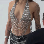 Aurelia Crystal Fringe Halter — alternate view 2