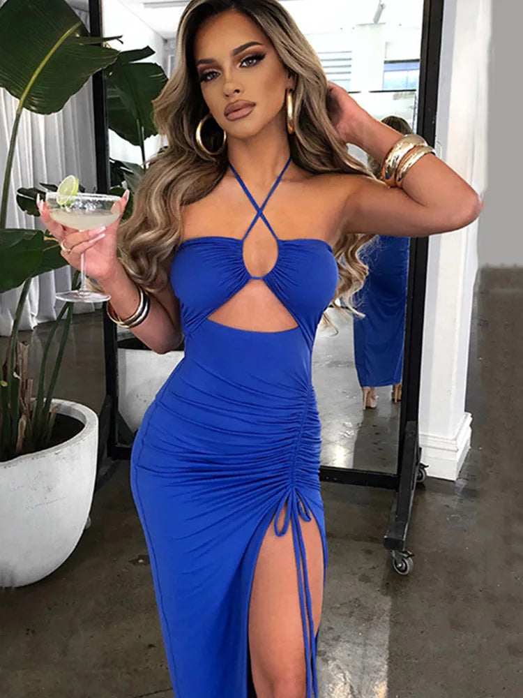 Sage Halter Midi Dress — alternate view 7