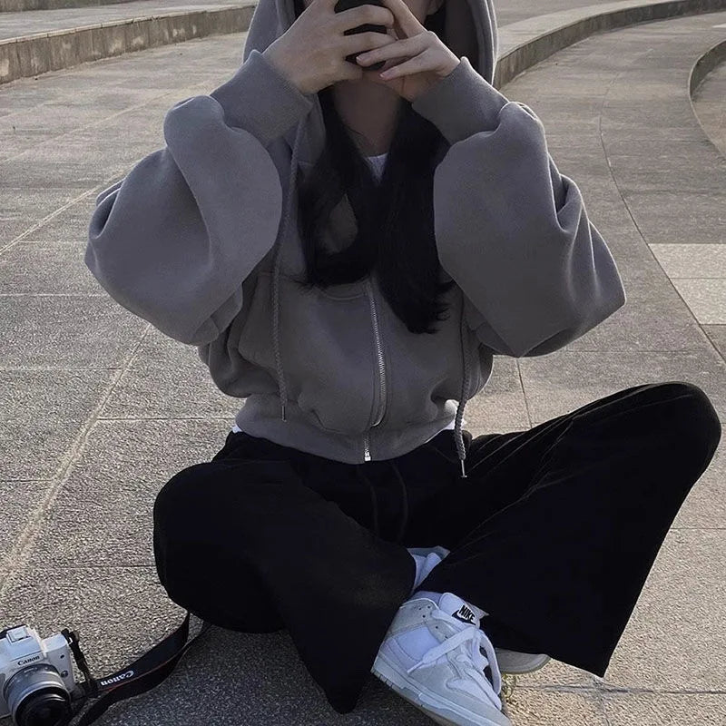 Nola Cropped Zip Hoodie product view 4