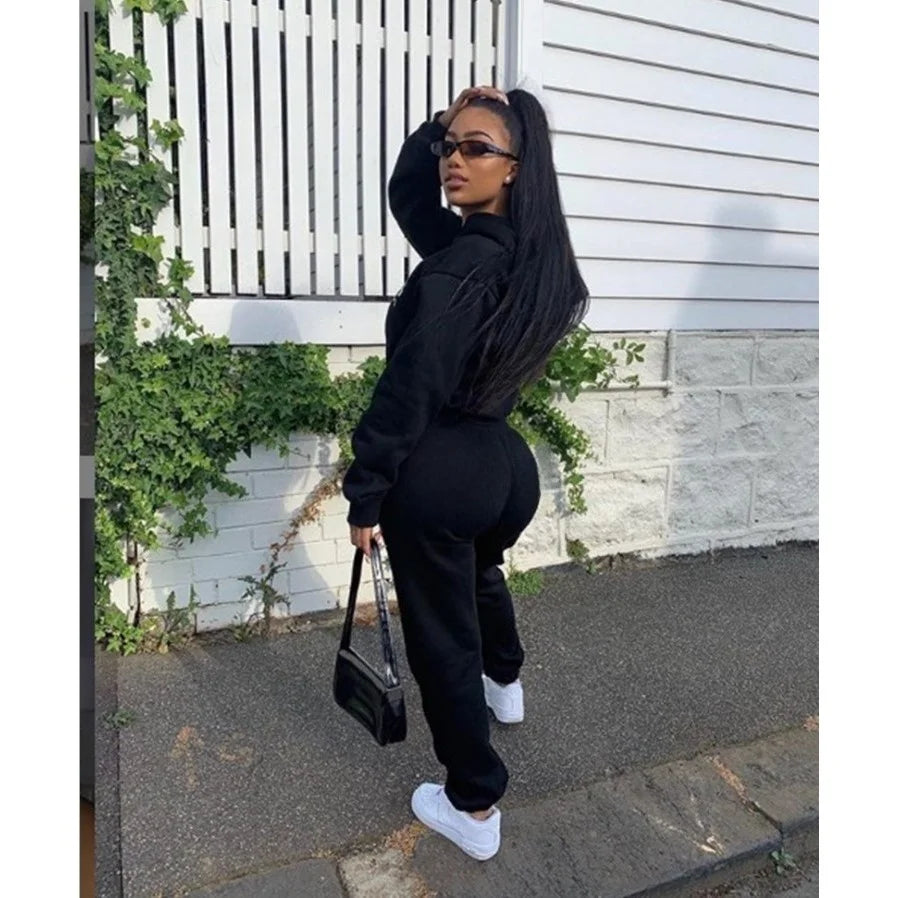 Model wearing the Vesper Crystal Hoodie Co-Ord