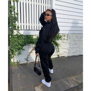Model wearing the Vesper Crystal Hoodie Co-Ord