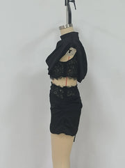 Allegra Lace Ruched Mini Co-Ord product view 12