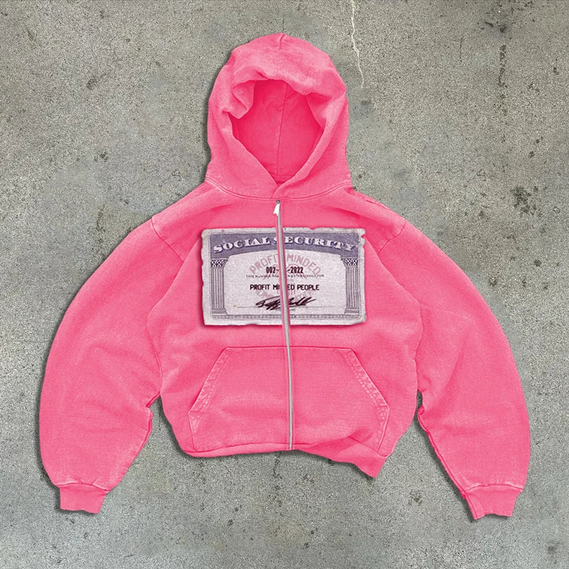Kiki Printed Zip Hoodie product view 5