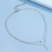 Delia Layered Crystal Necklace product view 18