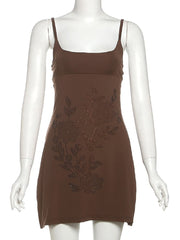Anya Crystal Flower Mini Dress product view 3