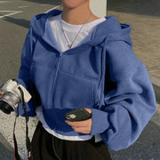 Nola Cropped Zip Hoodie product view 12