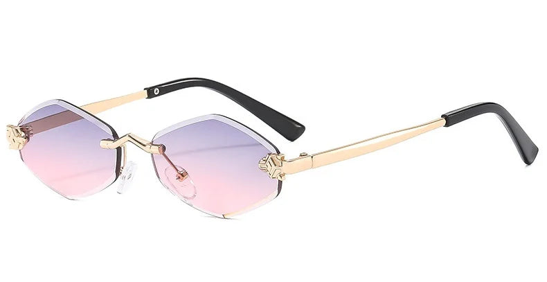 Gia Rimless Diamond Sunglasses — alternate view 7