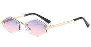 Gia Rimless Diamond Sunglasses — alternate view 7