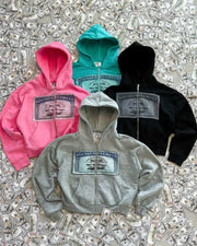 Kiki Printed Zip Hoodie product view 9
