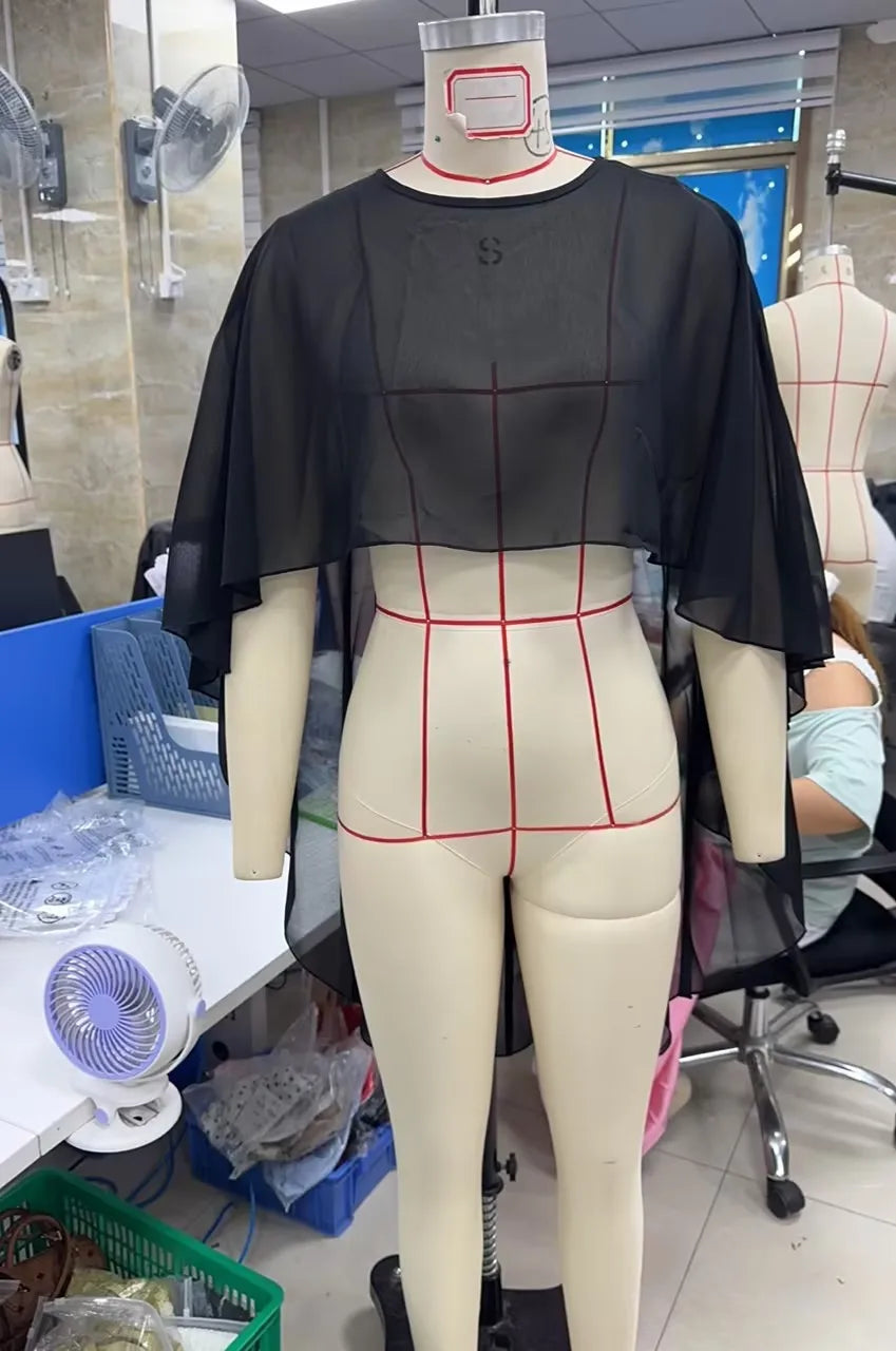 Seraphina Sheer Chiffon Cape product view 4
