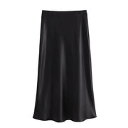Nelle Satin Midi Skirt — alternate view 7