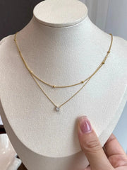 Cassia Layered Crystal Necklace product view 3