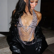 Aurelia Crystal Fringe Halter — alternate view 5