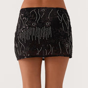 Amara Sequin Pearl Mini Skirt product view 2