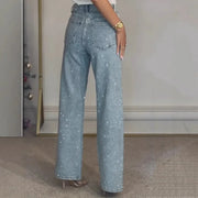 Valentina Crystal Straight Jeans — alternate view 2
