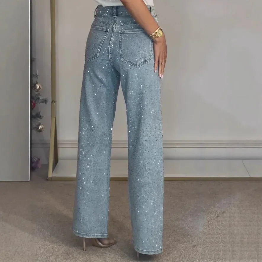 Valentina Crystal Straight Jeans — alternate view 2