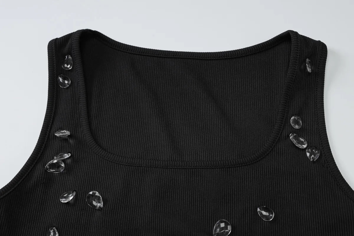 Inez Crystal Ribbed Tank product view 22