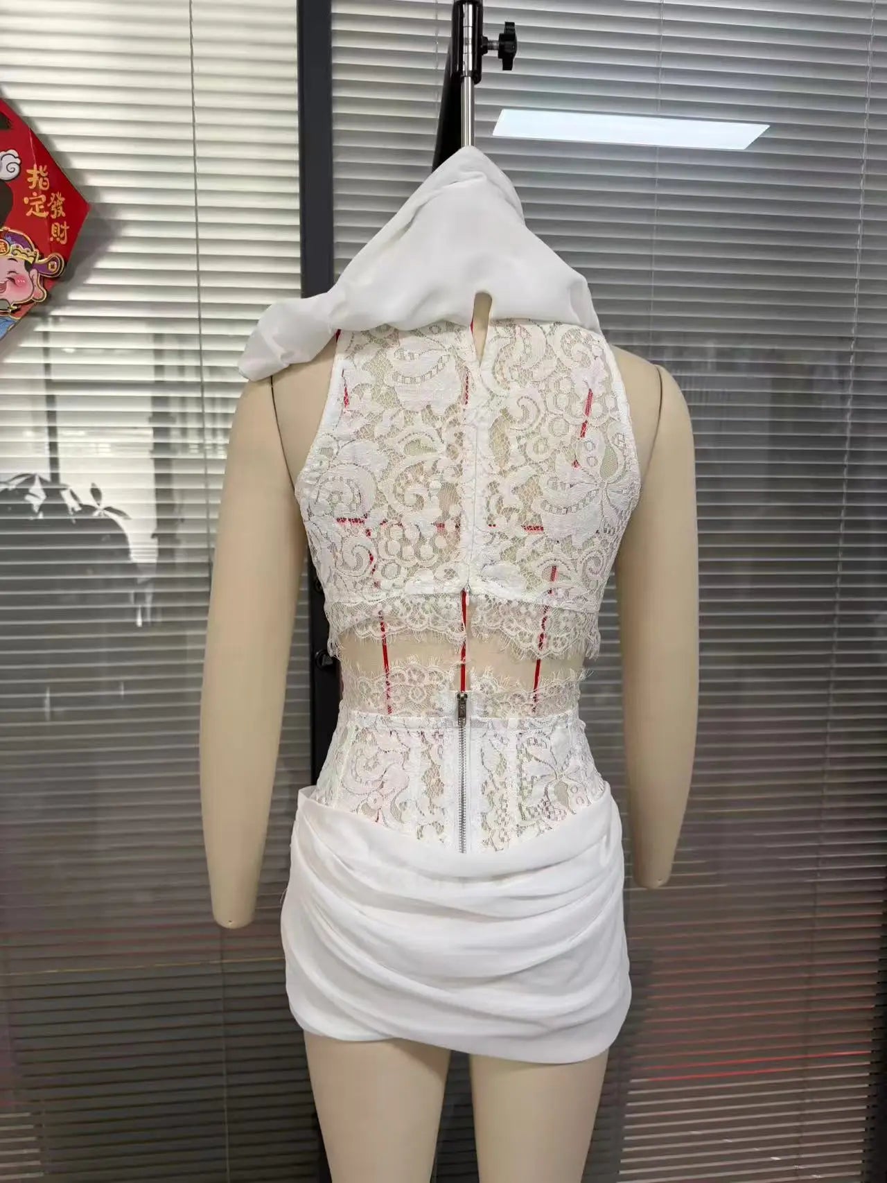 Allegra Lace Ruched Mini Co-Ord product view 9