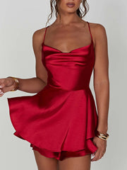 Noelle Satin Cowl Playsuit — alternate view 5