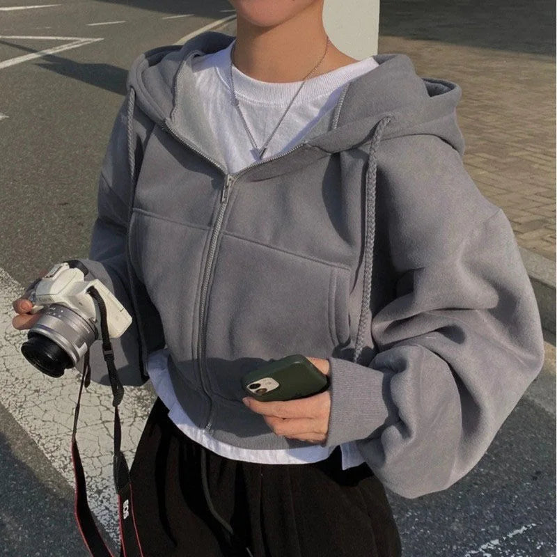 Nola Cropped Zip Hoodie product view 6