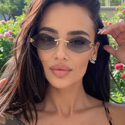 Gia Rimless Diamond Sunglasses — Luxe Bae product image