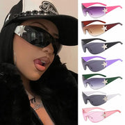 Nyx Rimless Wrap Sunglasses product view 6