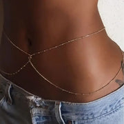 Model wearing the Gia Crystal Waist Chain