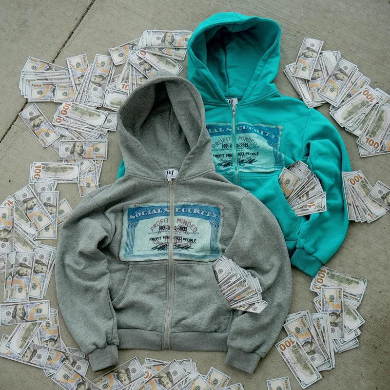 Kiki Printed Zip Hoodie product view 7
