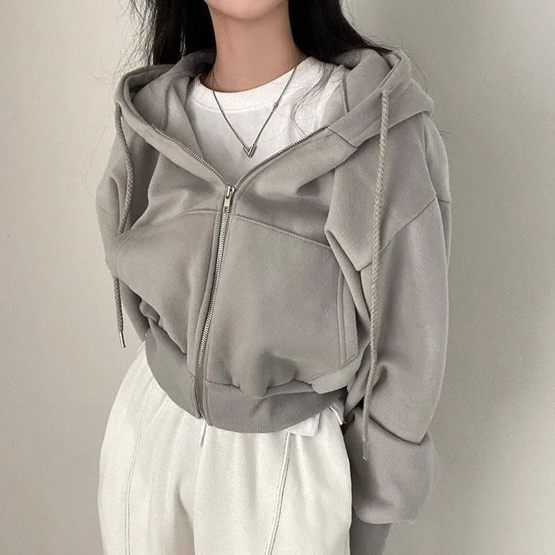 Nola Cropped Zip Hoodie product view 7