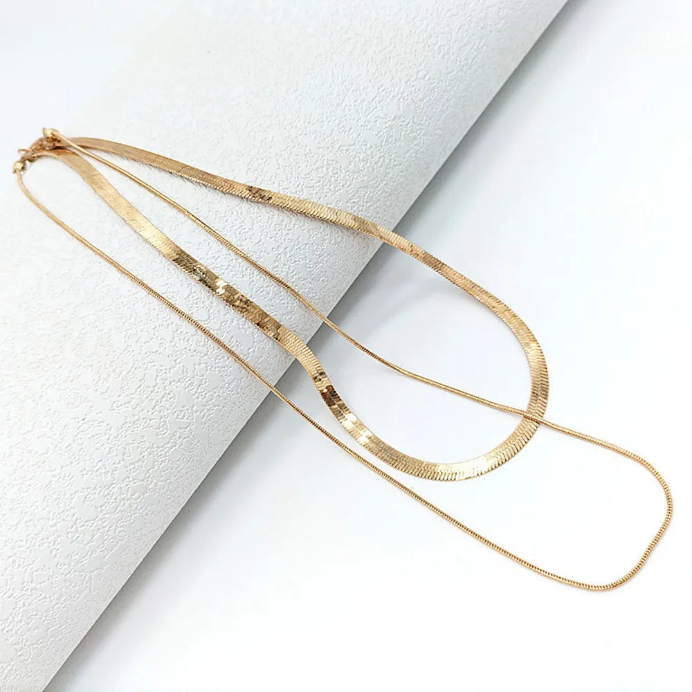 Nelle Double Snake Chain Necklace product view 2