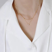 Cassia Layered Crystal Necklace product view 10